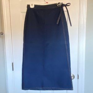 GAP Long Denim Wrap Skirt